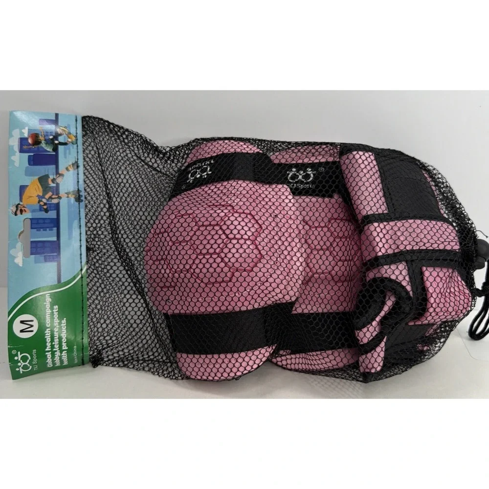 Kids Knee Pads Elbow Pads Wrist Guards Protective Gear Set Pink 6 Pcs Medium NWT